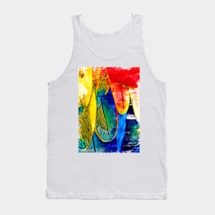 Close Up Chromatic Bird Feathers Abstract Pattern. For Feather & Bird Lovers. Tank Top